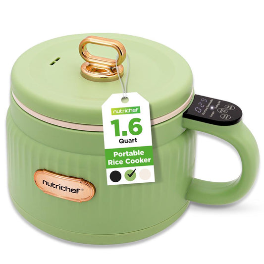 Portable Rice Cooker Rapid Cooking Non-Stick Ceramic Green - NC12BGREEN