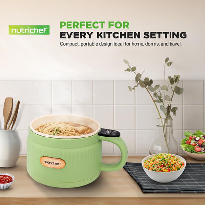 Portable Rice Cooker Rapid Cooking Non-Stick Ceramic Green - NC12BGREEN
