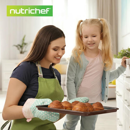 Ensemble de moules de cuisson antiadhésifs 8 pièces – Gain de place, acier au carbone brun – NCBKSTK
