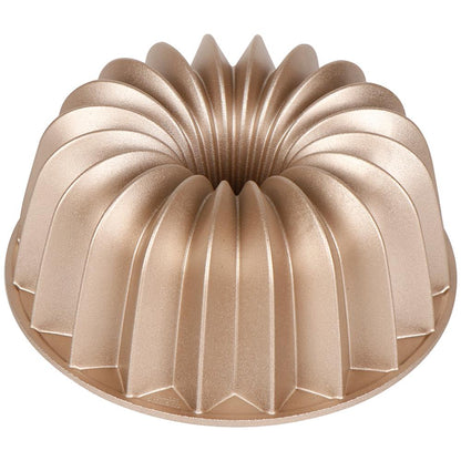 Molde para pastel de 9", horneado uniforme, antiadherente, de aluminio fundido color dorado - NCBUTP42