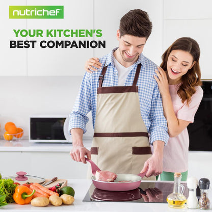 54-Piece Non-Stick Cookware Set Even Heat Ceramic Blush Pink - NCCW54PNK