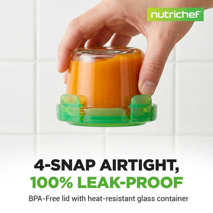 24-Piece Glass Food Storage Set Airtight Leak-Proof Stackable 4.48oz - NCGLBAB