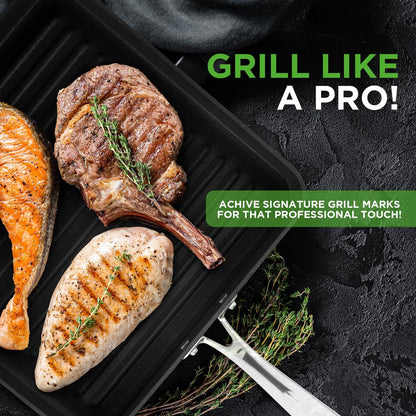 Panna grill neamhghreamaitheach 11 orlach - searing foirfe, alúmanam anodaithe crua - NCGRP38
