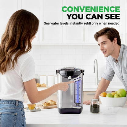 Bouilloire électrique 5 L à chauffe instantanée en acier inoxydable - NCHUB35