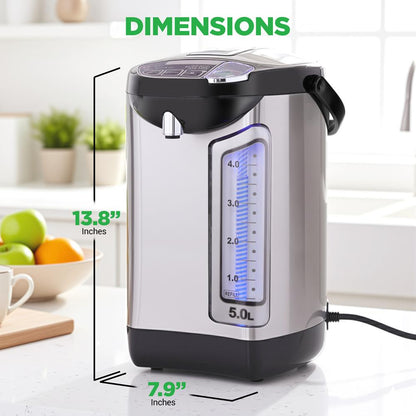 Bouilloire électrique 5 L à chauffe instantanée en acier inoxydable - NCHUB35