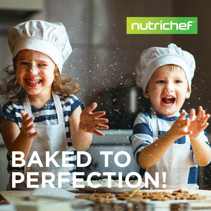 3-Piece Nonstick Baking Pan Set - Easy Clean Carbon Steel 0.4mm Red Handles - NCSBS3S