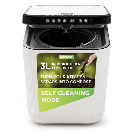 3L Electric Kitchen Composter - Odorless Automatic White - NCVK9112BWH