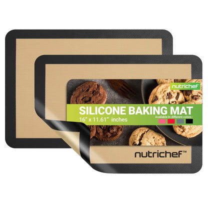 Bakmattor i silikon – non-stick, återanvändbara, livsmedelsklassade, ugnssäkra upp till 480 °F – NUBAFUPABK27
