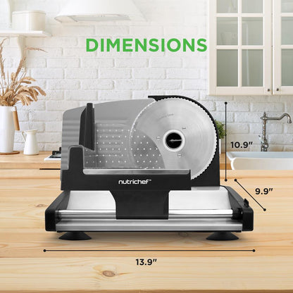 Slicer leictreach feola 200W le lann inchoigeartaithe cruach dhosmálta - NUGJ801