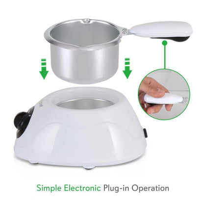 Olla eléctrica para fondue, mantiene caliente el chocolate, 8.8 Oz, color blanco - PKFNMK14