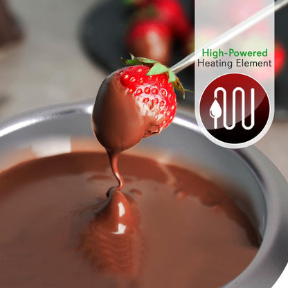 Olla eléctrica para fondue, mantiene caliente el chocolate, 8.8 Oz, color blanco - PKFNMK14