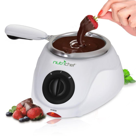 Electric Fondue Pot Keeps Chocolate Warm 8.8 Oz White - PKFNMK14