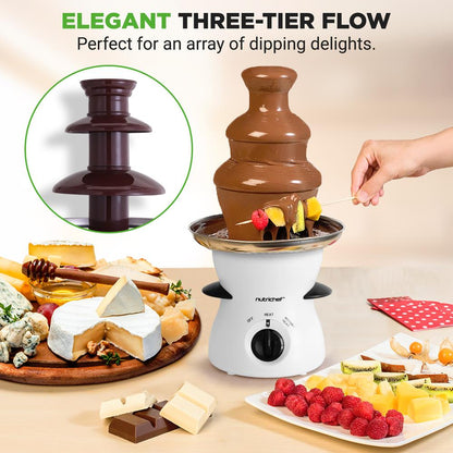 Troposchodová čokoládová fontána na fondue, 16oz, nehrdzavejúca oceľ, jednoduché čistenie – PKFNMK16
