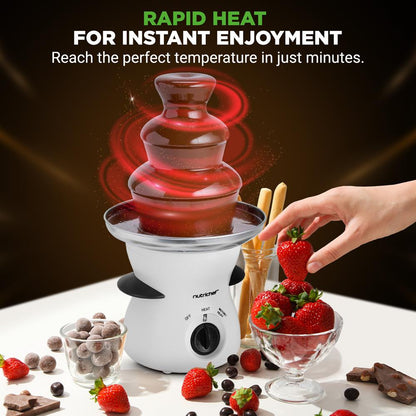 Troposchodová čokoládová fontána na fondue, 16oz, nehrdzavejúca oceľ, jednoduché čistenie – PKFNMK16